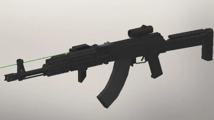 Автомат с лазерным прицелом