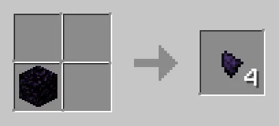 Получение осколка обсидиана