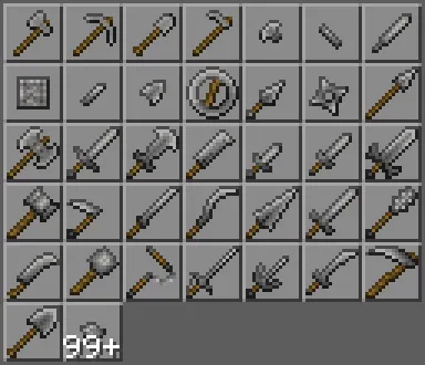 Все оружие и инструменты