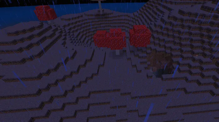 Грибной остров и дождь