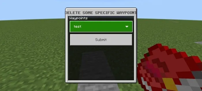 Удаление точки телепортации