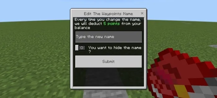 Изменение маршрутной точки