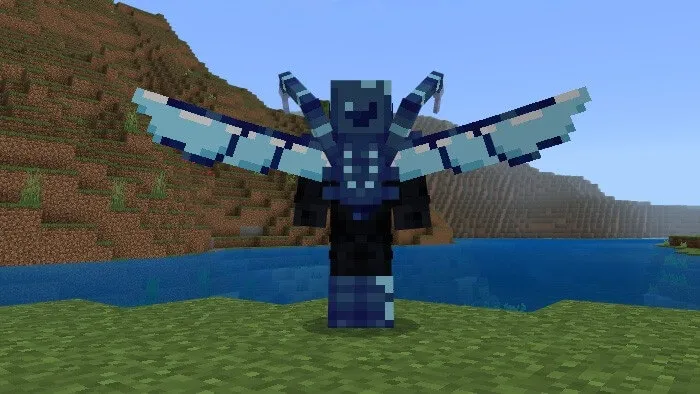 Костюм синего жука вид сзади