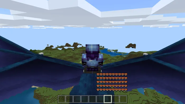 Игрок летит на драконе