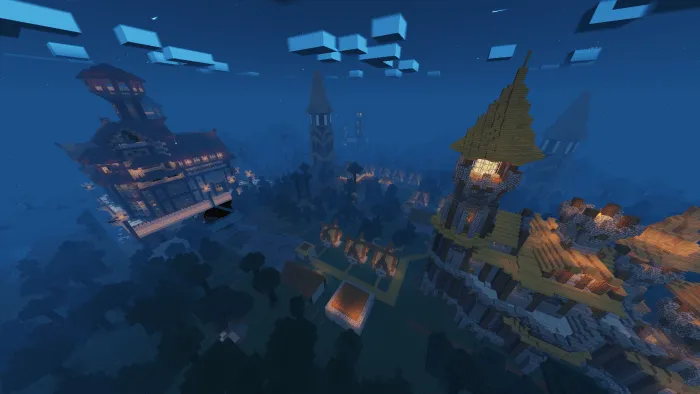 Вид на город ночью