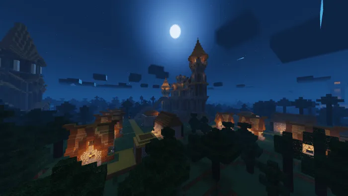 Замок ночью