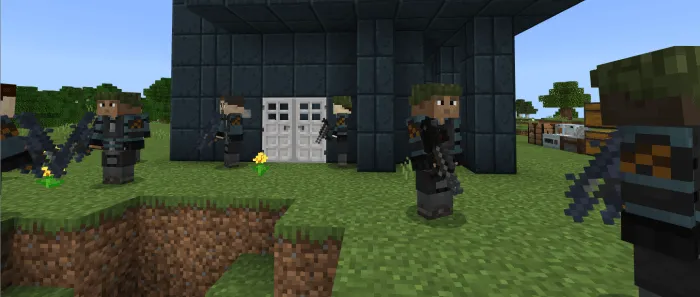 Военные возле входа