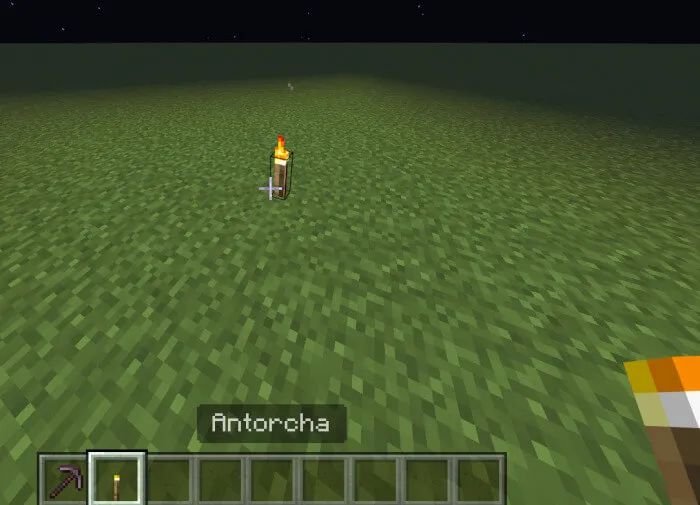 Факел на земле