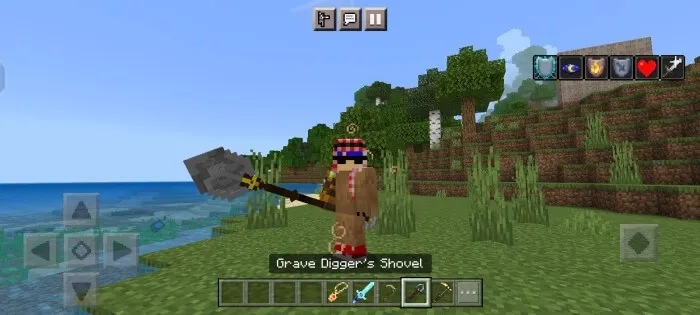 Лопата могильщика в руке