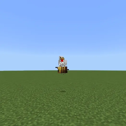 Курица верхом на пчеле