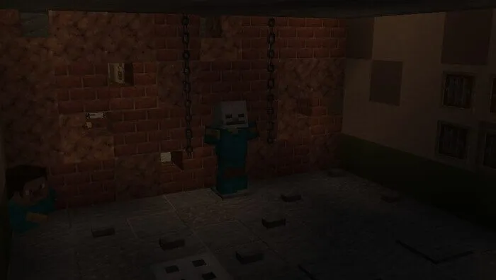 Темная локация и скелет