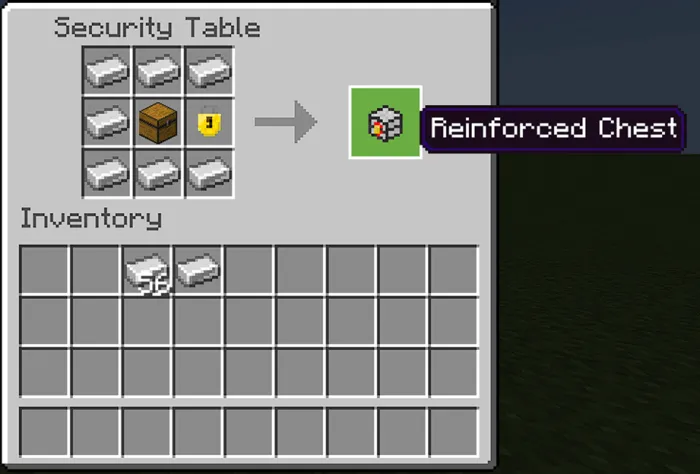 Крафт усиленного сундука