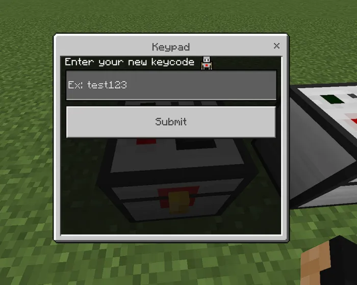 Установка пароля на сундук