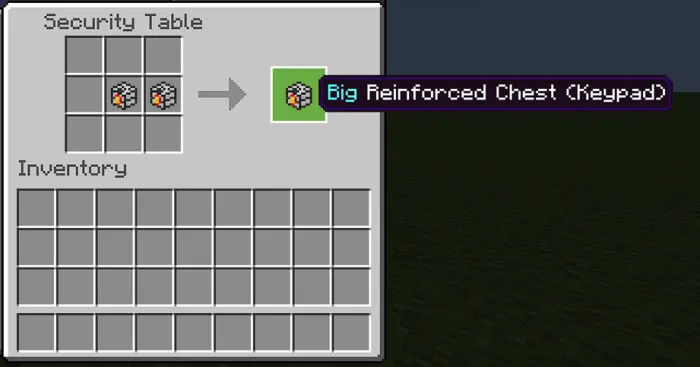 Крафт большого сундука с клавиатурой