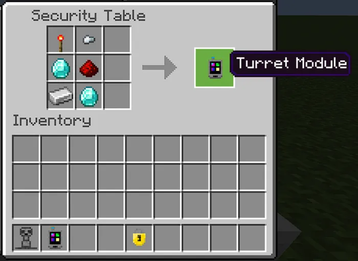 Крафт модуля турели
