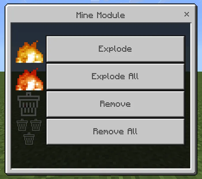 Интерфейс управления минами