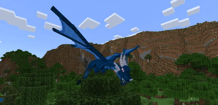 Игрок летит на синем пиррионариусе