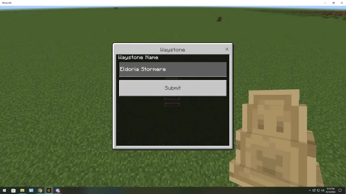 Интерфейс названия путеводного камня