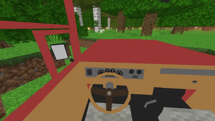 Вид внутри пикапа