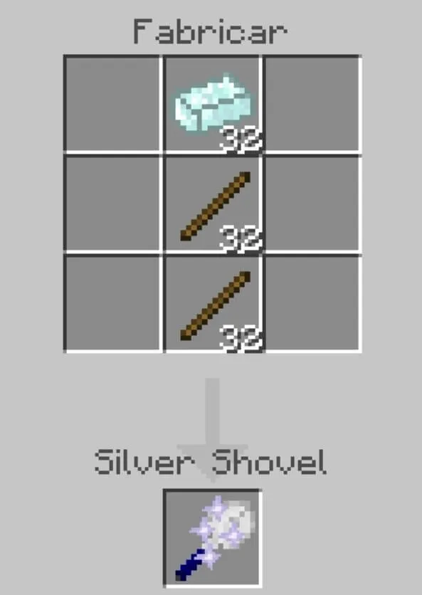 Крафт серебряной лопаты