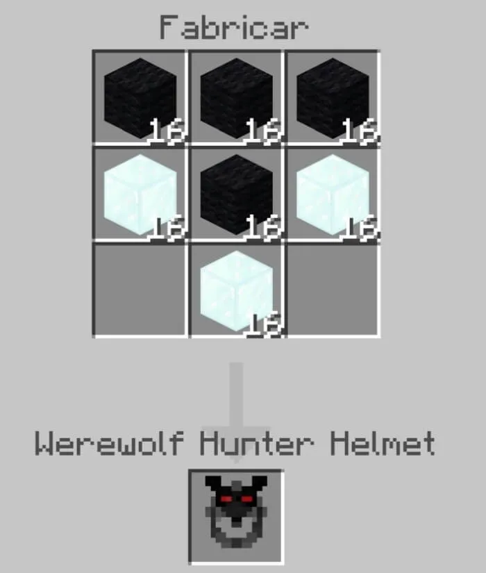 Крафт шлема охотника на оборотней