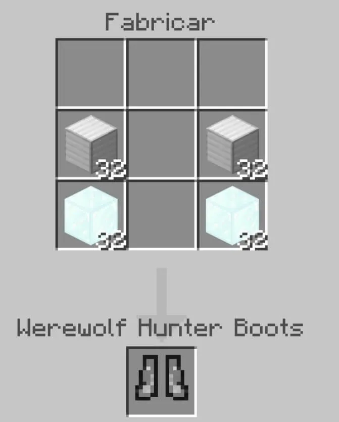 Крафт ботинок охотника на оборотней