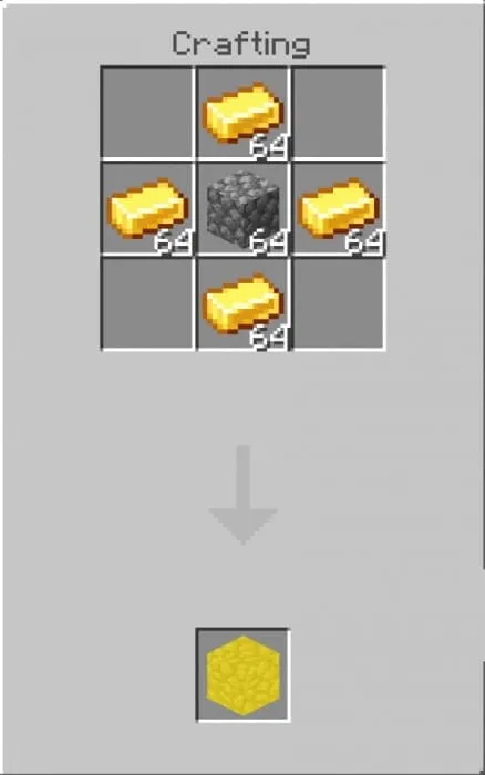 Крафт золотого булыжника