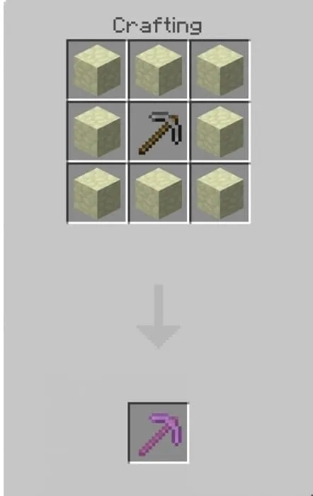 Крафт абсолютной каменной кирки