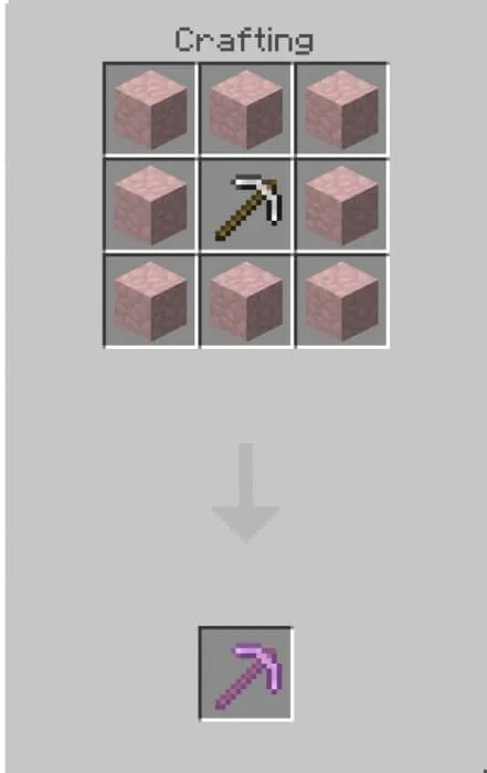 Крафт абсолютной железной кирки