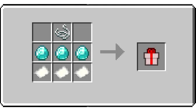 Крафт подарка с алмазами