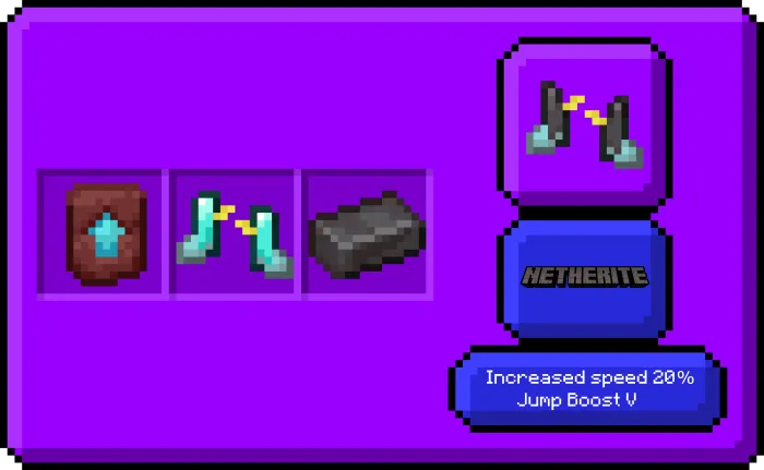 Крафт незеритовых облачных сапог