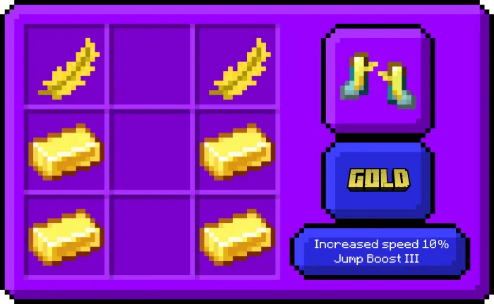 Крафт золотых облачных сапог