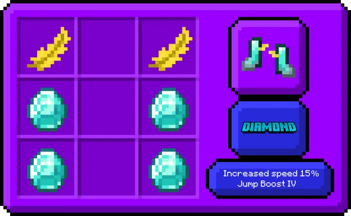 Крафт алмазных облачных сапог