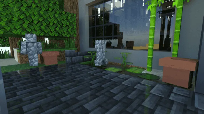 Цветочные горшки и статуи