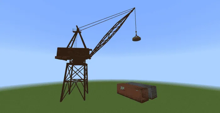 Кран с контенирами