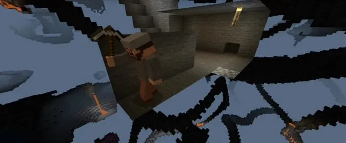 Шахтер в шахте