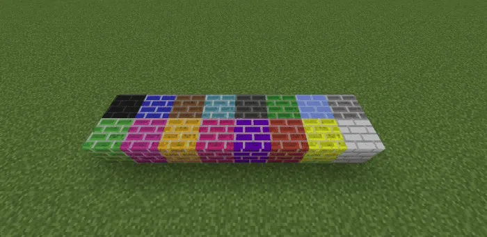 Окрашенные кирпичи