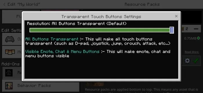 Все кнопки прозрачные