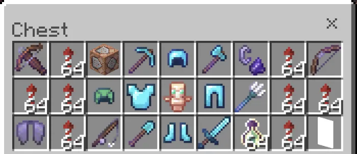 Примеры предметов в инвентаре