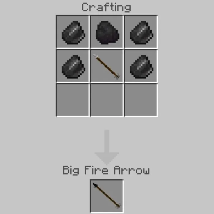 Крафт большой огненной стрелы