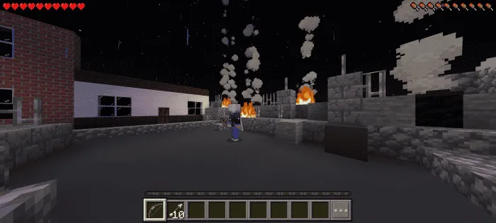 Игрок на крыше здания