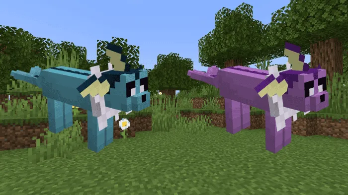 Вариант синего и фиолетового волка