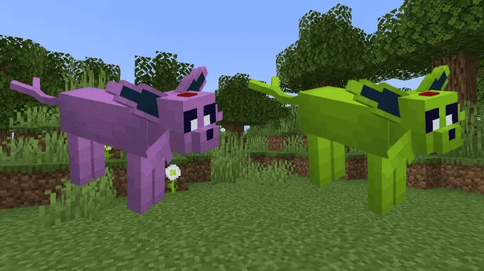 Вариант фиолетового и зеленого волка