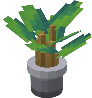 Цветок в сером горшке