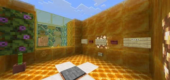 Начальная комната из медовых блоков