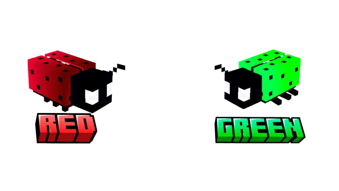 Края и зеленая божьи коровки