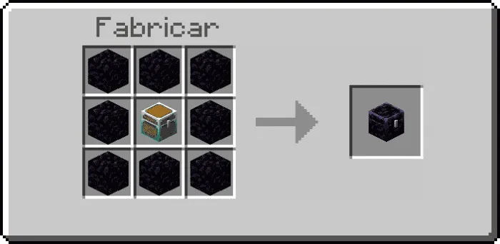 Крафт сундука из обсидиана