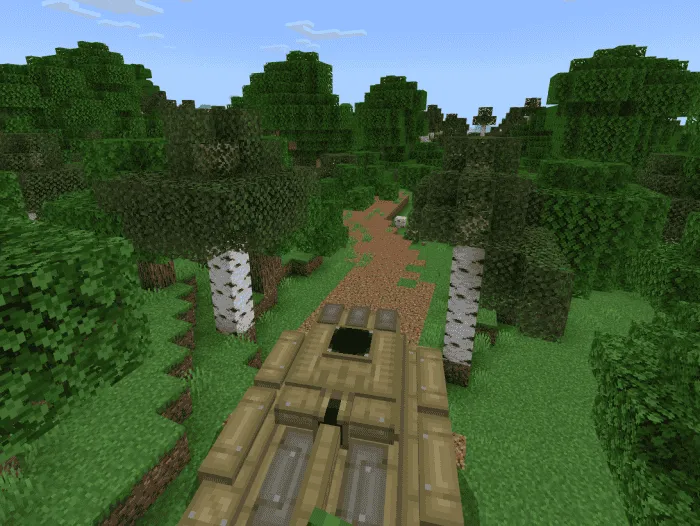 Дорожка и танк