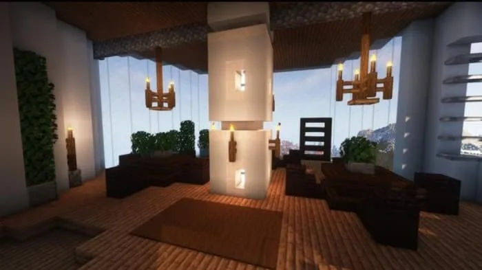 Гостинная с видом на горы