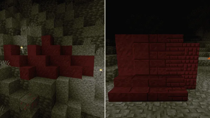 Огненный камень и варианты блоков